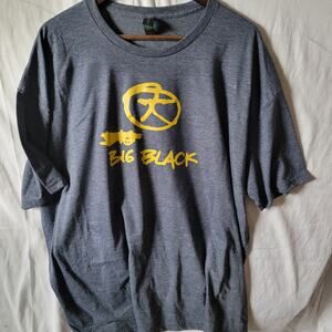 Big black  band   t shirt size 3xl heather navy